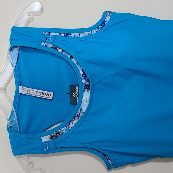 Mammojo Emily Nursing Racer Top Light Blue Size XL - Picture 2 of 8